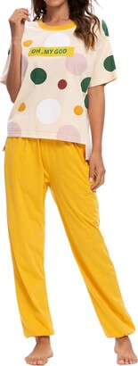 Mrat Pajama Sets Sleepwear Pajamas Short Sleeve Ladies Lace
