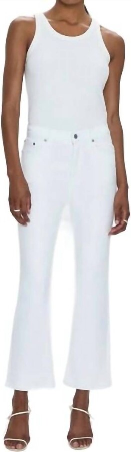 Pistola Denim Women's Lennon High Rise Crop Boot Cut Pants In Vivid White