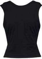 Thumbnail for your product : Alexander Wang T By Twist-Back Cotton-Jersey Tank