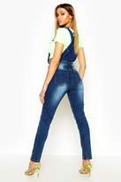 Thumbnail for your product : boohoo Knee Rip Denim Overalls