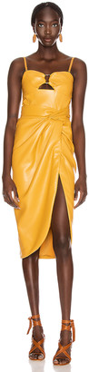 Jonathan Simkhai Vegan Leather Bustier Dress in Honey | FWRD