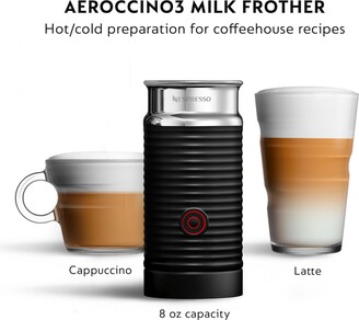 Nespresso Vertuo Plus Deluxe Coffee and Espresso Maker by Breville, Piano Black with Aeroccino Milk Frother