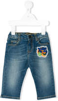 Thumbnail for your product : Roberto Cavalli tiger logo jeans