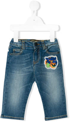 Roberto Cavalli tiger logo jeans