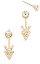 Thumbnail for your product : Rebecca Minkoff Double V Front & Back Earrings