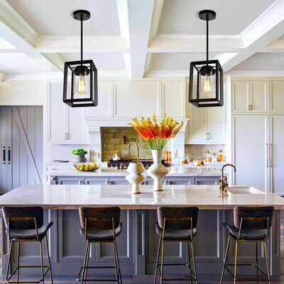 H23 X W12 Black Cage with Gold Finished Large Lantern Iron Art Design Ceiling Light Fixture Chandelier Pendant