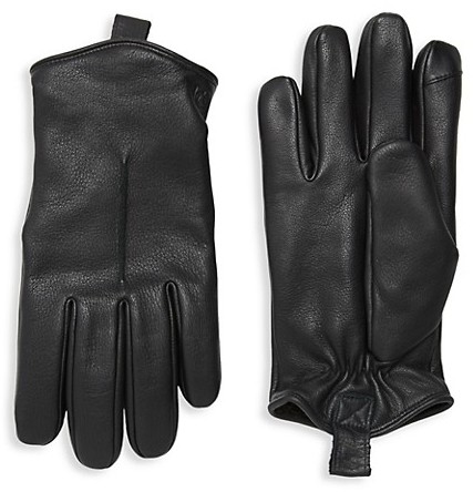 Mens leather tech gloves Clearance
