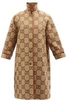Thumbnail for your product : Gucci GG-supreme Cotton-blend Canvas Coat - Camel