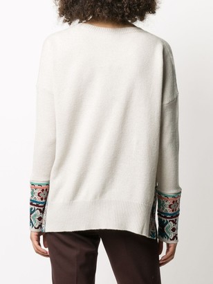 Etro Floral-Cuff Sweater