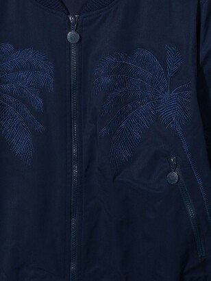 Stella McCartney Kids Palm Tree Embroidered Bomber Jacket