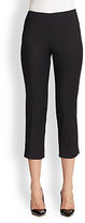 Thumbnail for your product : St. John Double-Weave Stretch Cotton Cropped Pants