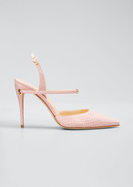 snakeskin slingbacks