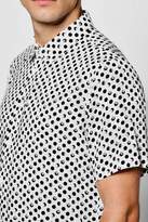 Thumbnail for your product : boohoo White Polka Dot Short Sleeve Shirt