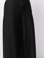 Thumbnail for your product : Issey Miyake Pleated Stripe Cropped Culottes