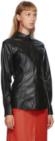 Thumbnail for your product : MSGM Black Faux-Leather Shirt