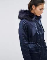 Thumbnail for your product : ASOS Luxe Parka in Satin