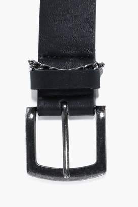boohoo PU Belt With Chain Detail
