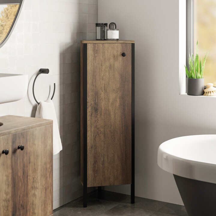 Dunelm Fulton Pine Effect Bathroom Corner Unit Brown ShopStyle