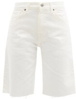 Thumbnail for your product : Nili Lotan Raw-hem Denim Shorts - Ivory