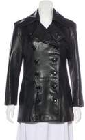 Thumbnail for your product : Andrew Marc Leather Double-Breasted Jacket Black Leather Double-Breasted Jacket