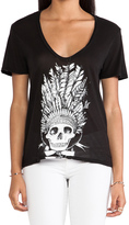 Thumbnail for your product : 291 Chief Skull Uneven Hem Tee
