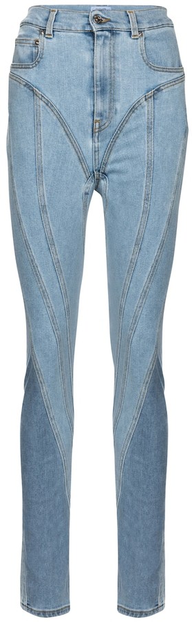 Thierry Mugler High-rise slim jeans - ShopStyle