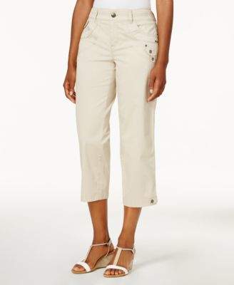 Style&Co. Style & Co Style & Co Petite Twill Capri Pants, Created for Macy's