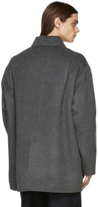 Acne Studios Grey Brushed Double Face Shirt Jacket