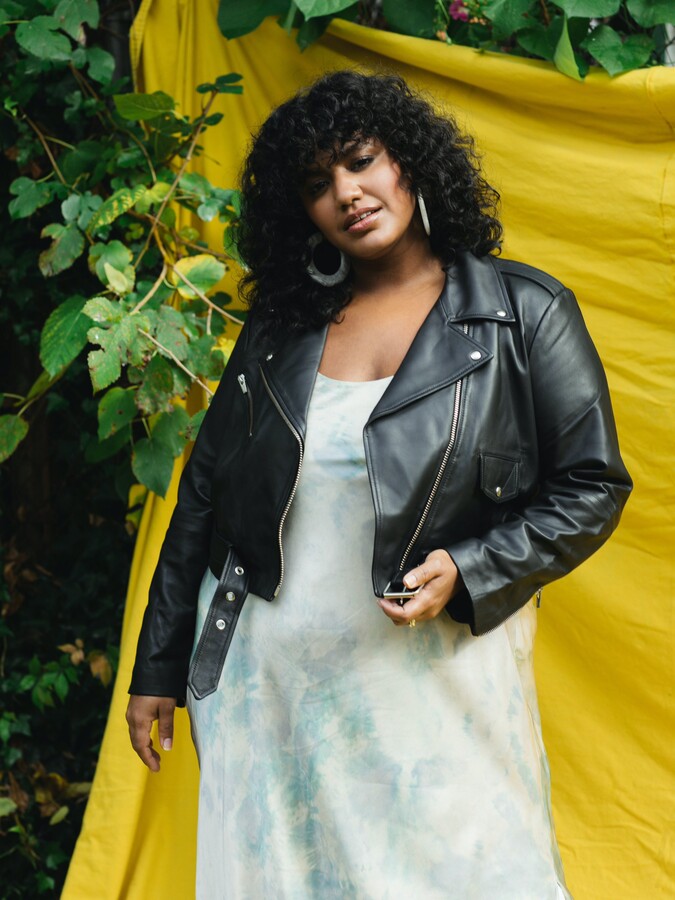 leather plus size jacket