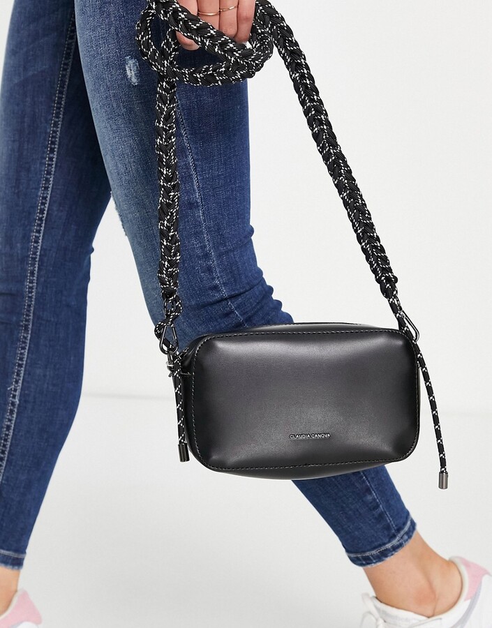 Claudia Canova wide strap crossbody bag in black ShopStyle