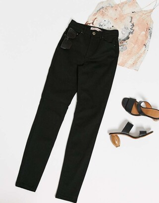 pieces high waist skinny fit jeans