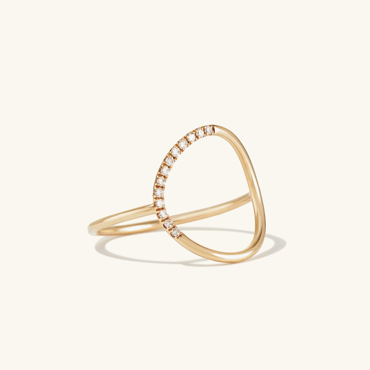 Mejuri Pave Diamond Circle Ring ShopStyle