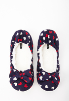 Thumbnail for your product : Forever 21 Faux Fur-Lined Heart Print Slippers