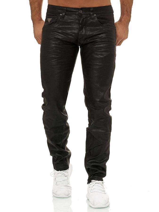 Leather Coated Jeans Men | Shop the world's largest collection of fashion |  ShopStyle UK