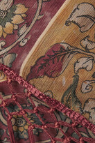 Thumbnail for your product : Savannah Morrow - + Net Sustain Isla Fringed Printed Silk-crepon Wrap Mini Skirt - Brown