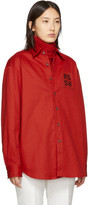 Thumbnail for your product : Raf Simons Red Denim Slim Fit Shirt