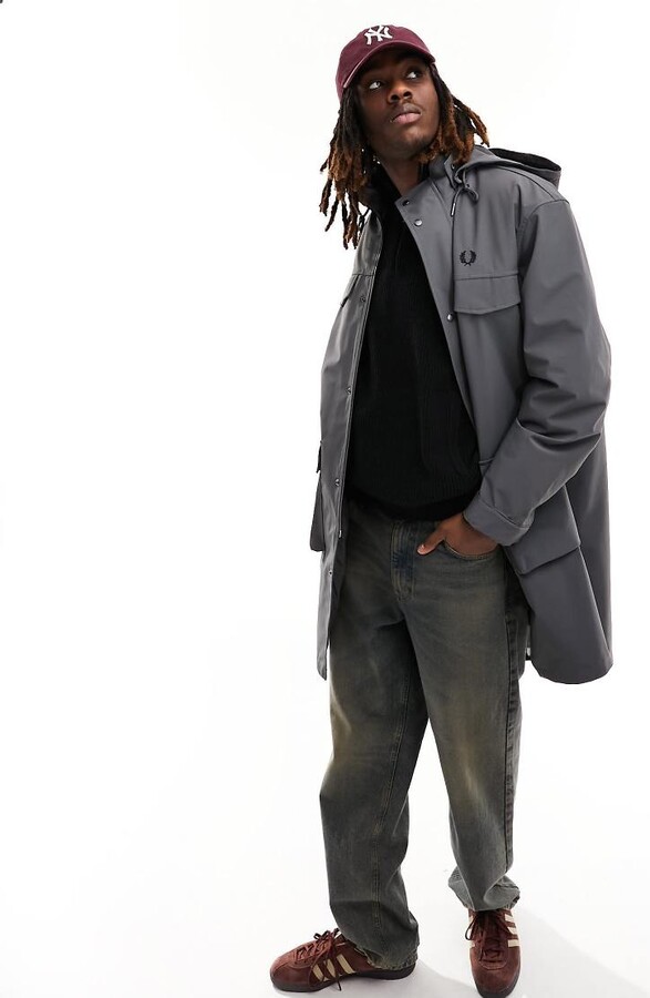 Fred Perry Short Padded Parka Shaded Stone - ShopStyle Outerwear