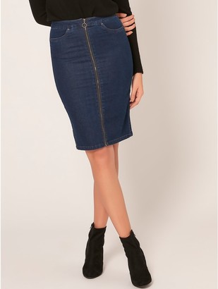 m and co denim skirts