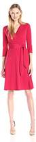 Thumbnail for your product : NY Collection Women's B-Slim Three-Quarter Sleeve Dress with Tie At Waist