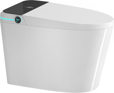 SHENZHENHAIYUE Modern Smart Toilet With Bidet Seat Built-In Intelligent Toilet Auto Open/Close Seat Foot Sensor LED DisplayNight Light Warm Water & Dryer
