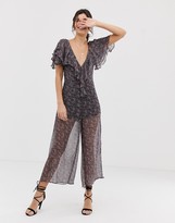 Thumbnail for your product : Stevie May Gazelle floral print sheer jumpsuit