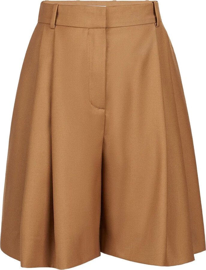 Nina Ricci Pleated High-Waisted Shorts