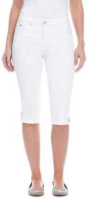 white pedal pusher jeans