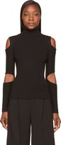 Thumbnail for your product : Filles a papa Black Wool Cut-Out Pauli Turtleneck