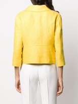 Thumbnail for your product : Ermanno Scervino Natural Flax Cropped Blazer