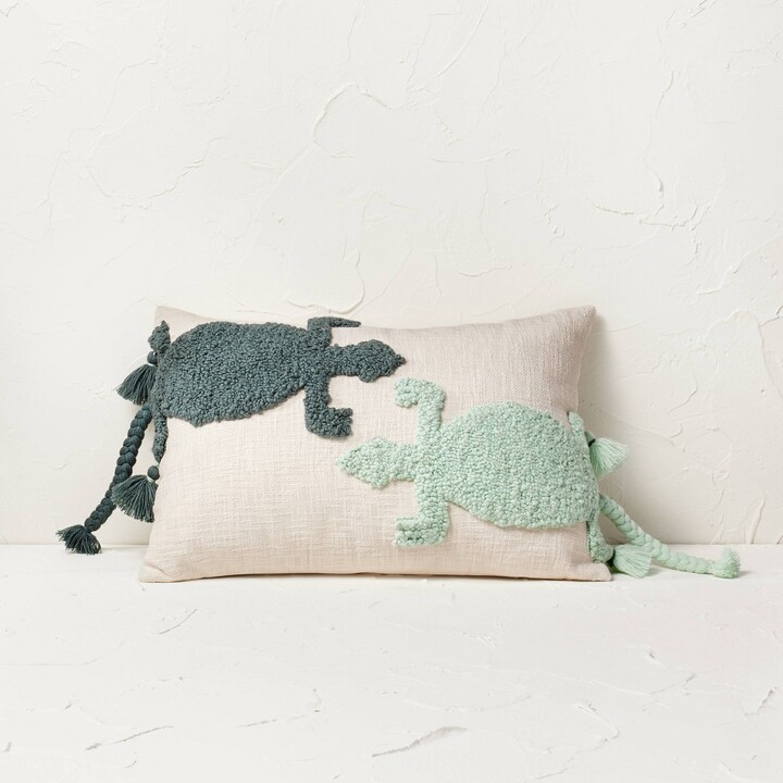 Opalhouse designed with Jungalow Two Lizard Punch Needle Lumbar Throw