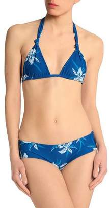 Mikoh Knotted Floral-print Triangle Bikini Top