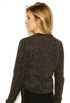 Thumbnail for your product : Torn By Ronny Kobo Sultana Crop Sweater Metallic