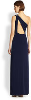 Thumbnail for your product : Laundry by Shelli Segal Jersey Cutout One-Shoulder Gown