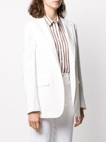 Thumbnail for your product : Eleventy Striped Belted Blazer Jacket